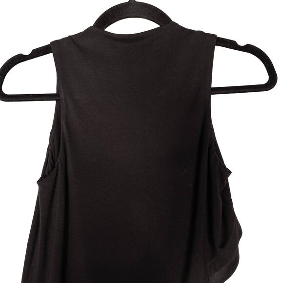 Elizabeth and James 2XS Black Asymmetrical Tank Top V Neck Layered XXSmall - Picture 5 of 9